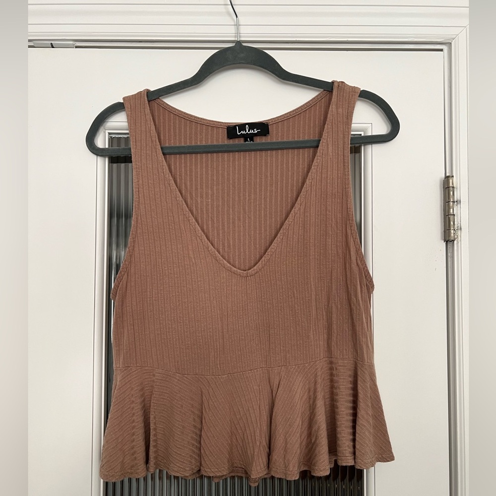 Lulu’s Tan Crop Tank